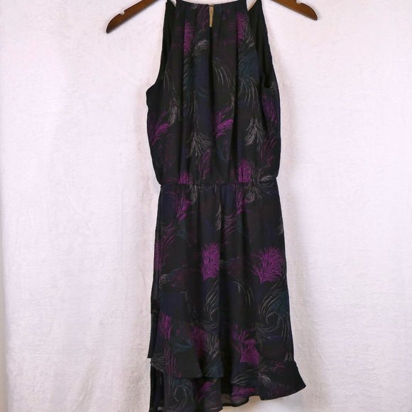 Maurices Women's Size XS Black Abstract Feather Print Spaghetti Strap Dress - Picture 2 of 7